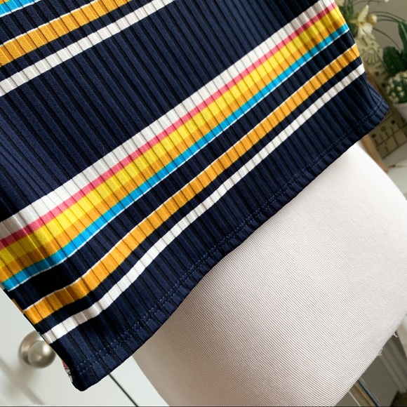 Honeybum Striped Ribbed Pencil Skirt - Picture 8 of 9